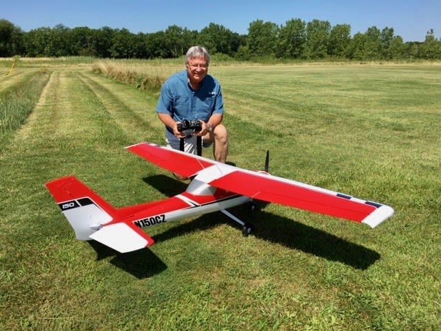 Pete with one of his model planes