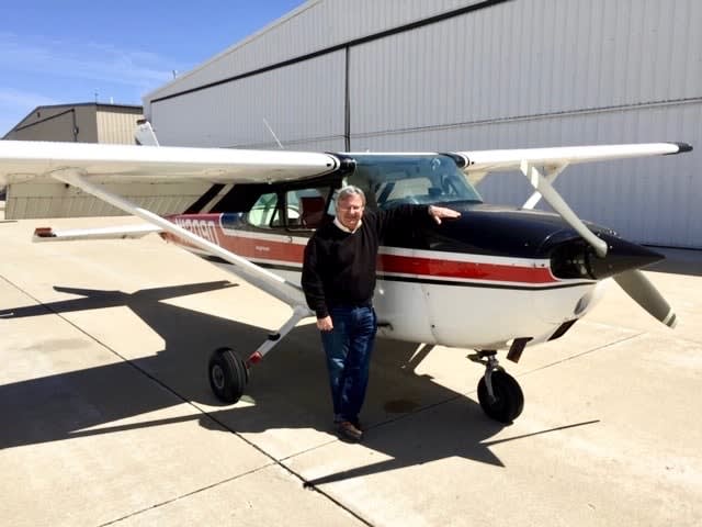 Pete, ready to fly the real thing