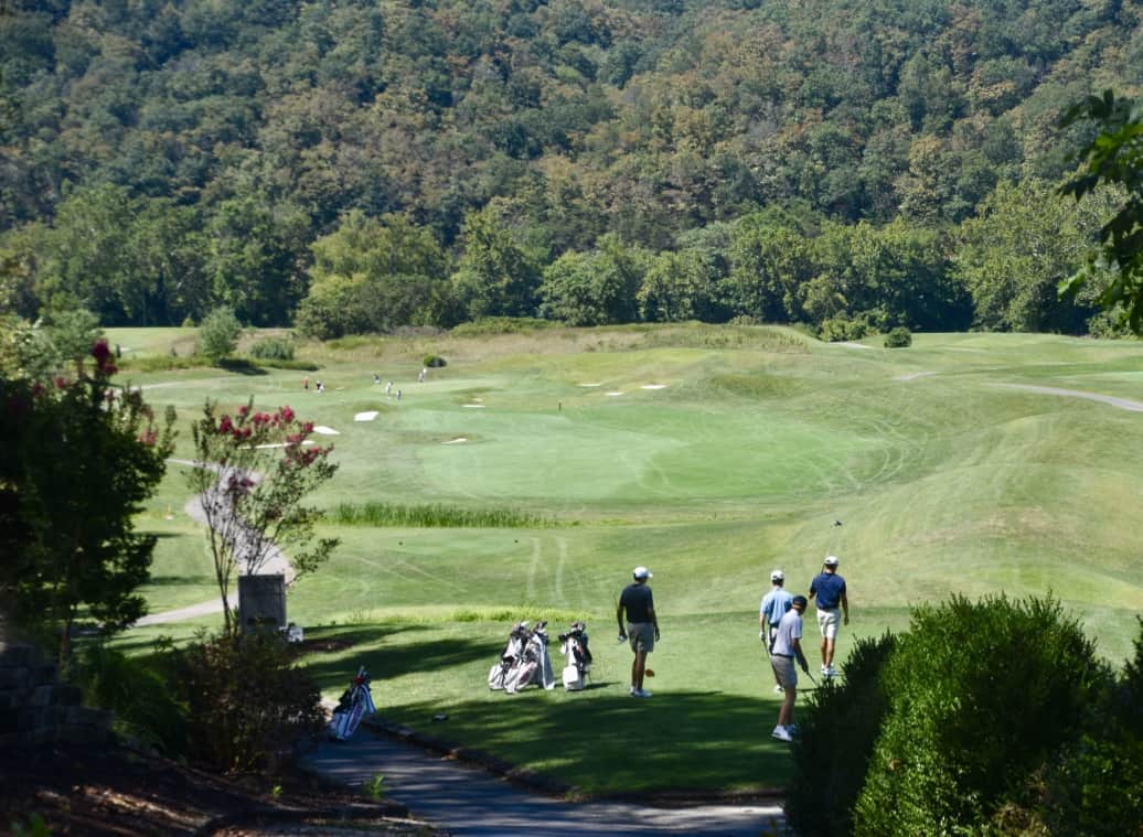 The view back from the clubhouse