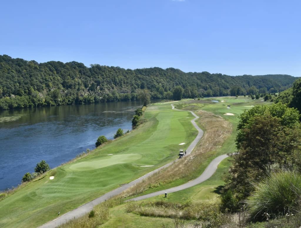 The first tee at the River Course