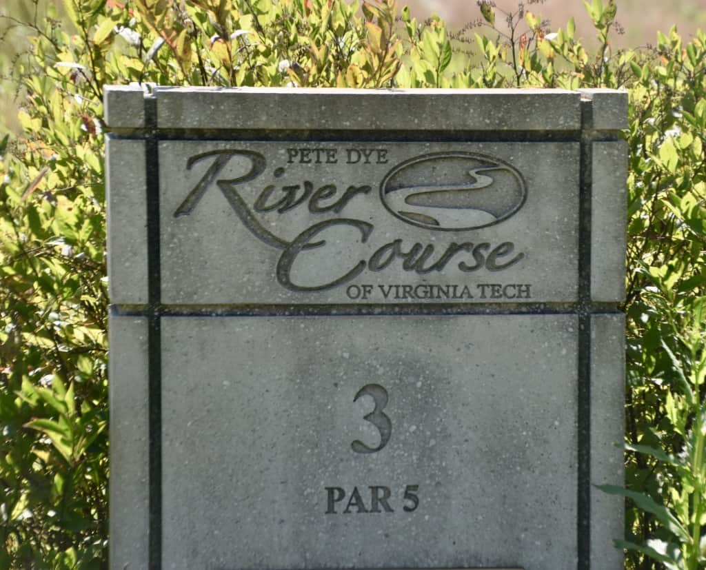 The River Course sign