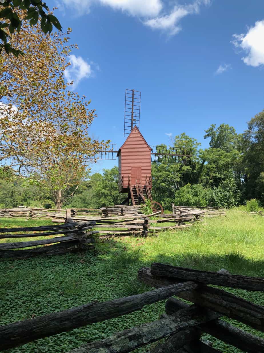 The restored Williamsburg windmill