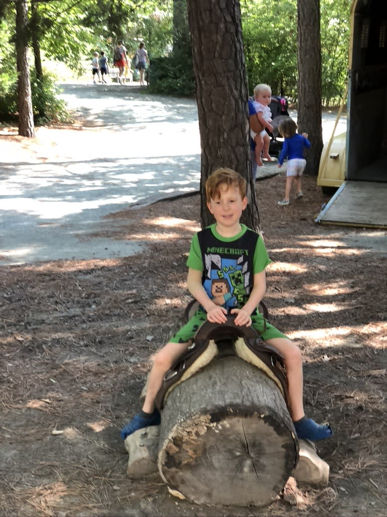 Collin on a saddle