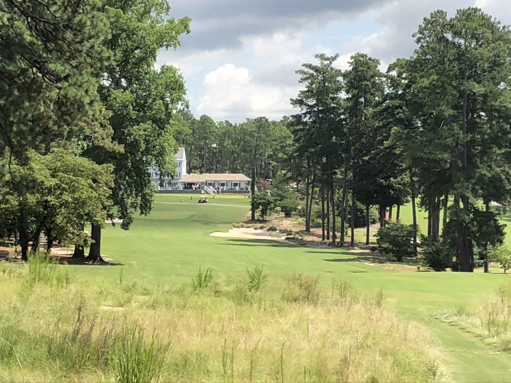 Finishing on the 18th at UNC Finley