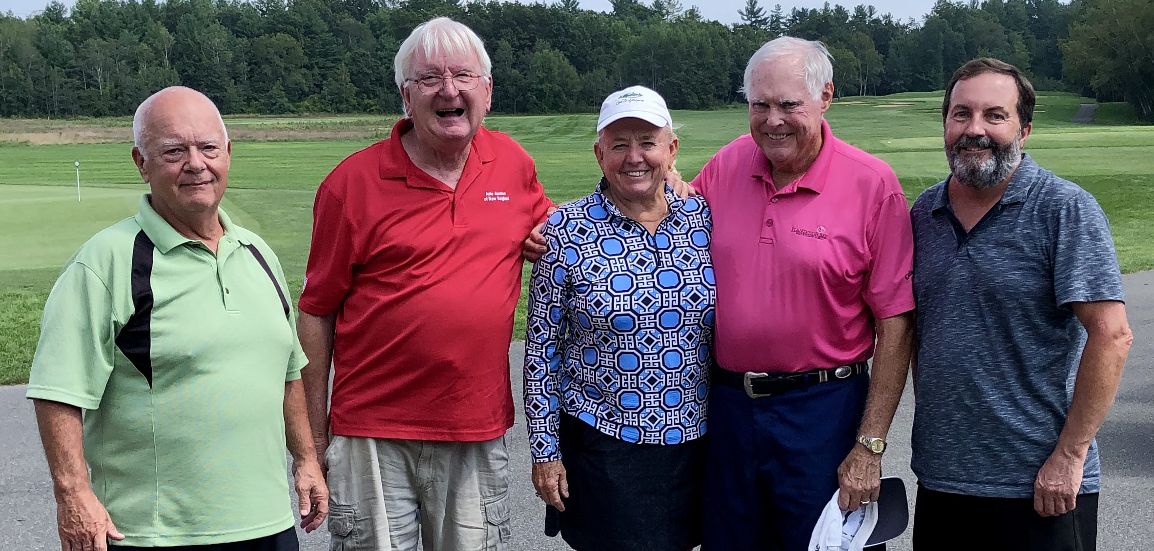 Jim Sievert, Lee MacLaine, Janice and John, and John Milnukas at Hidden Creek