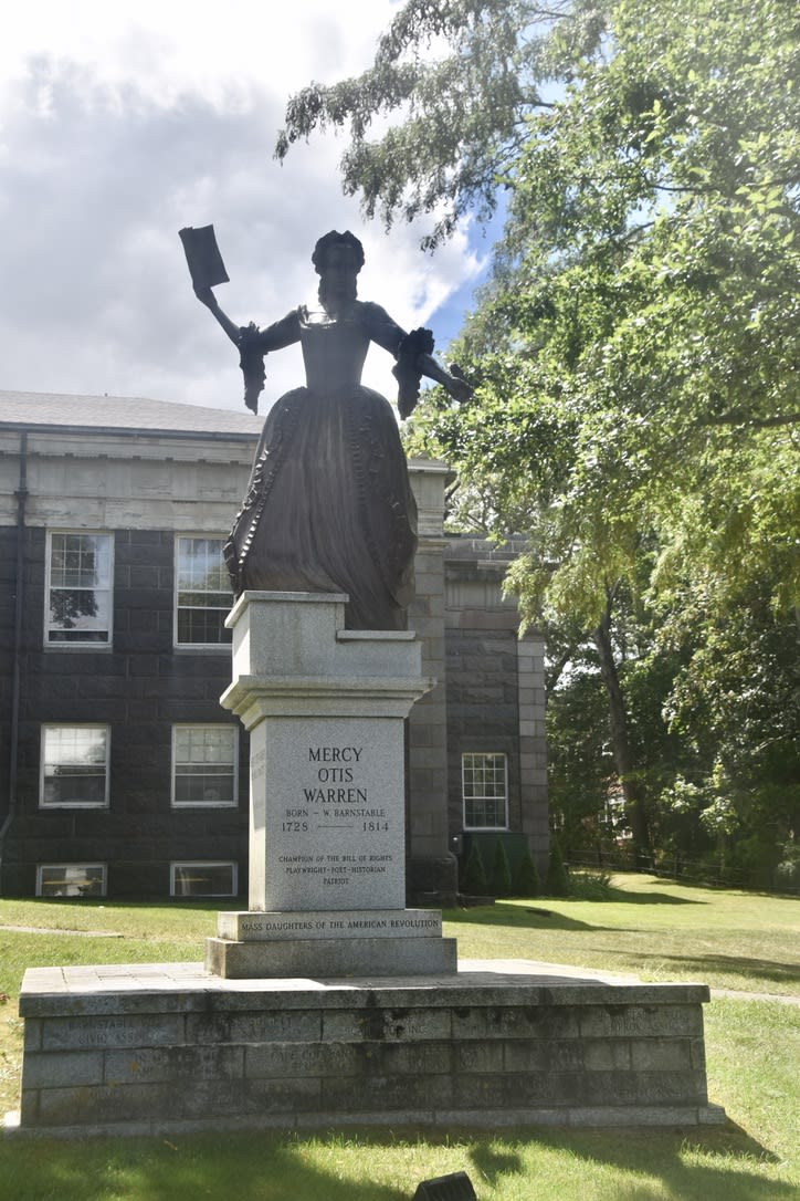 The Mercy Otis Warren statue at Barnstable