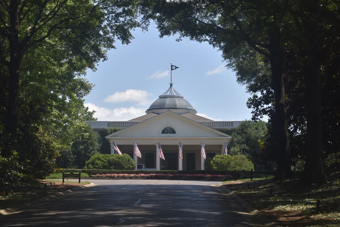 The entrance drive to Old Waverly