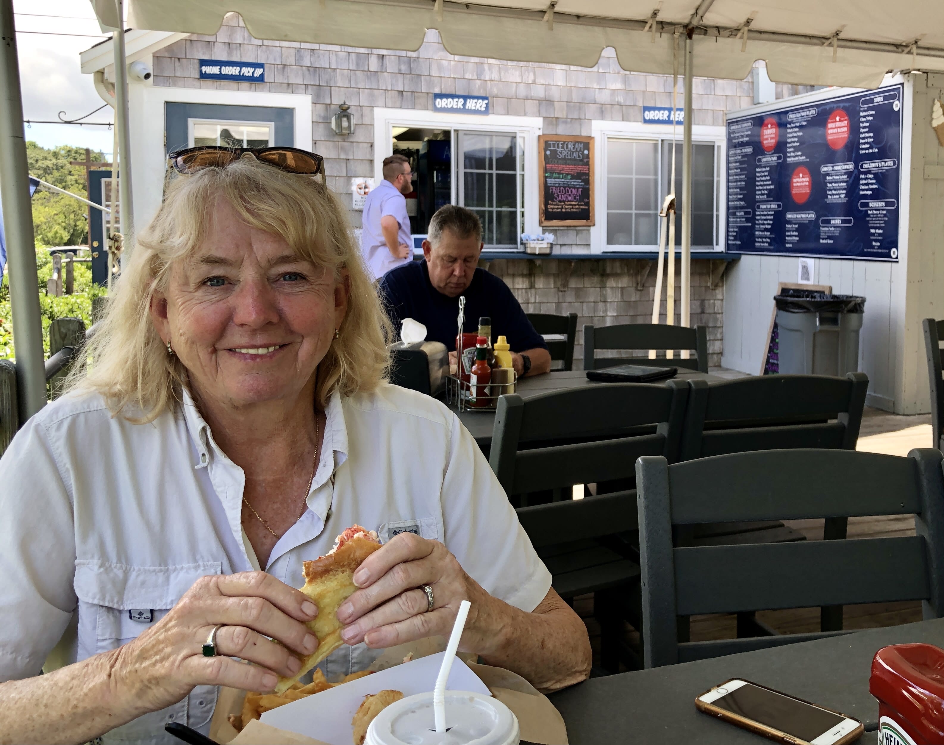 A lobster roll at Osterville Fish Too