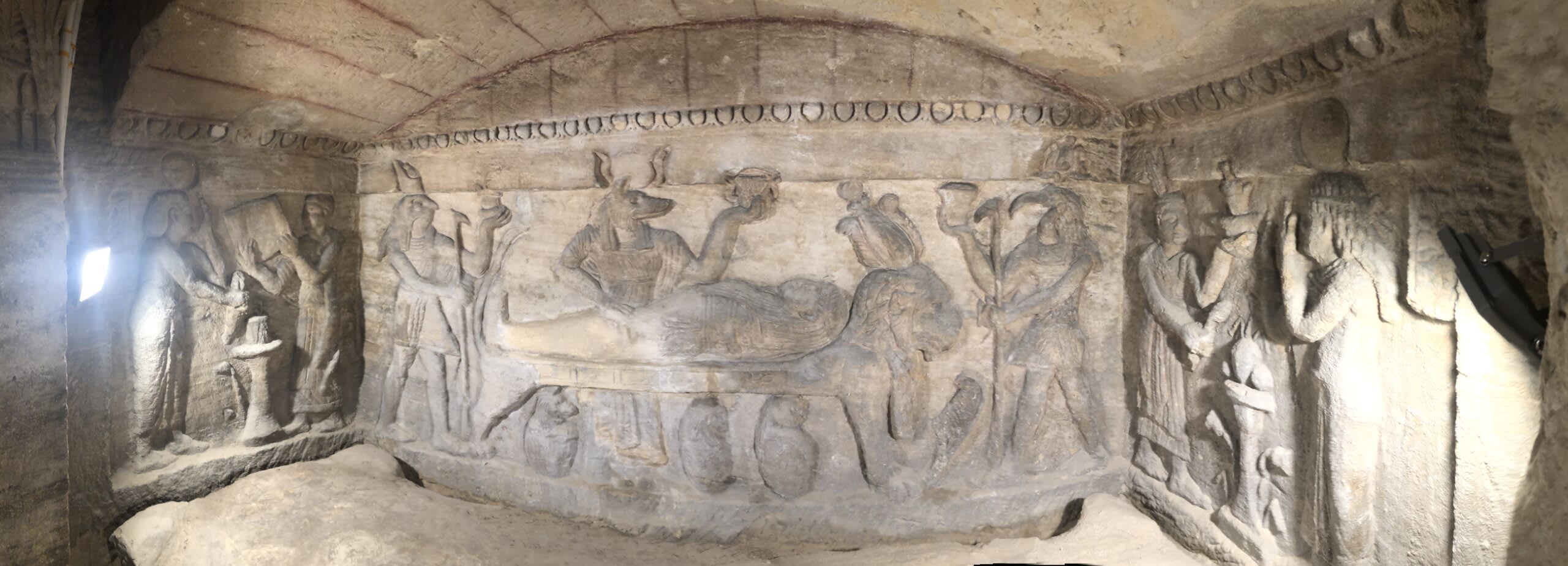 Carved panel over the main tomb