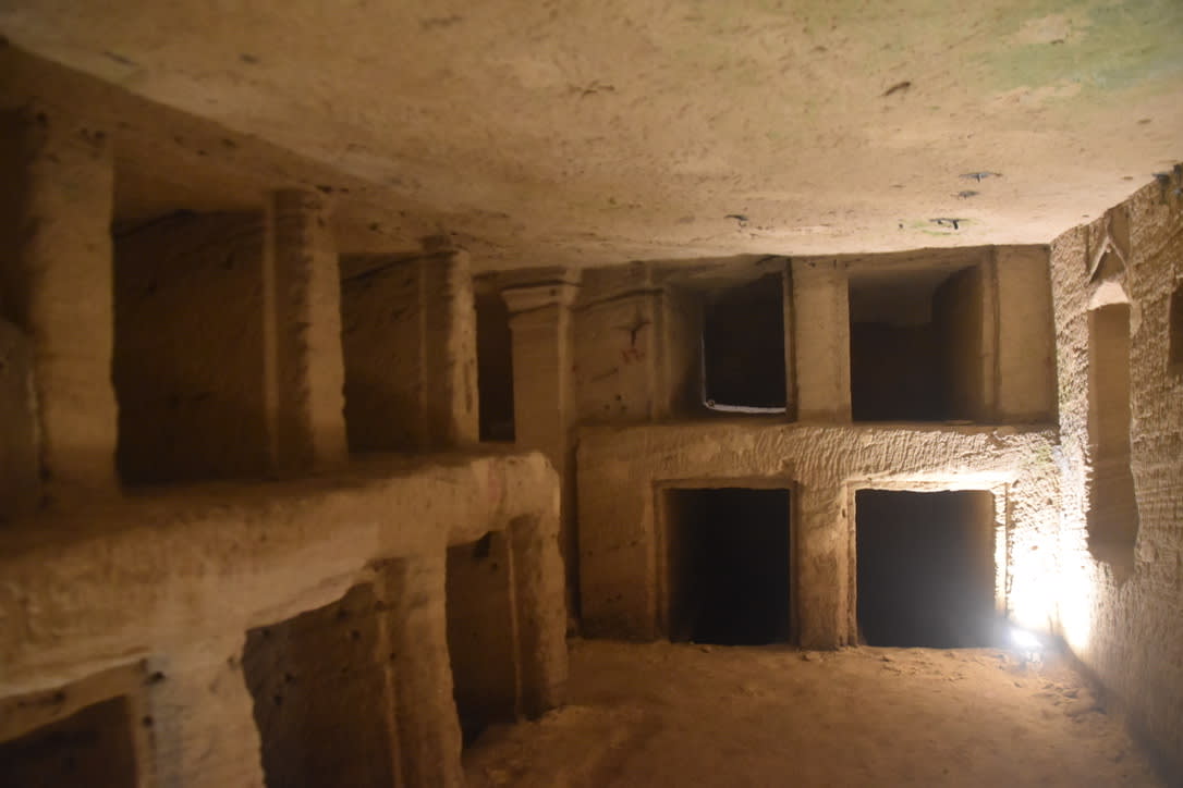 The rock-cut tombs