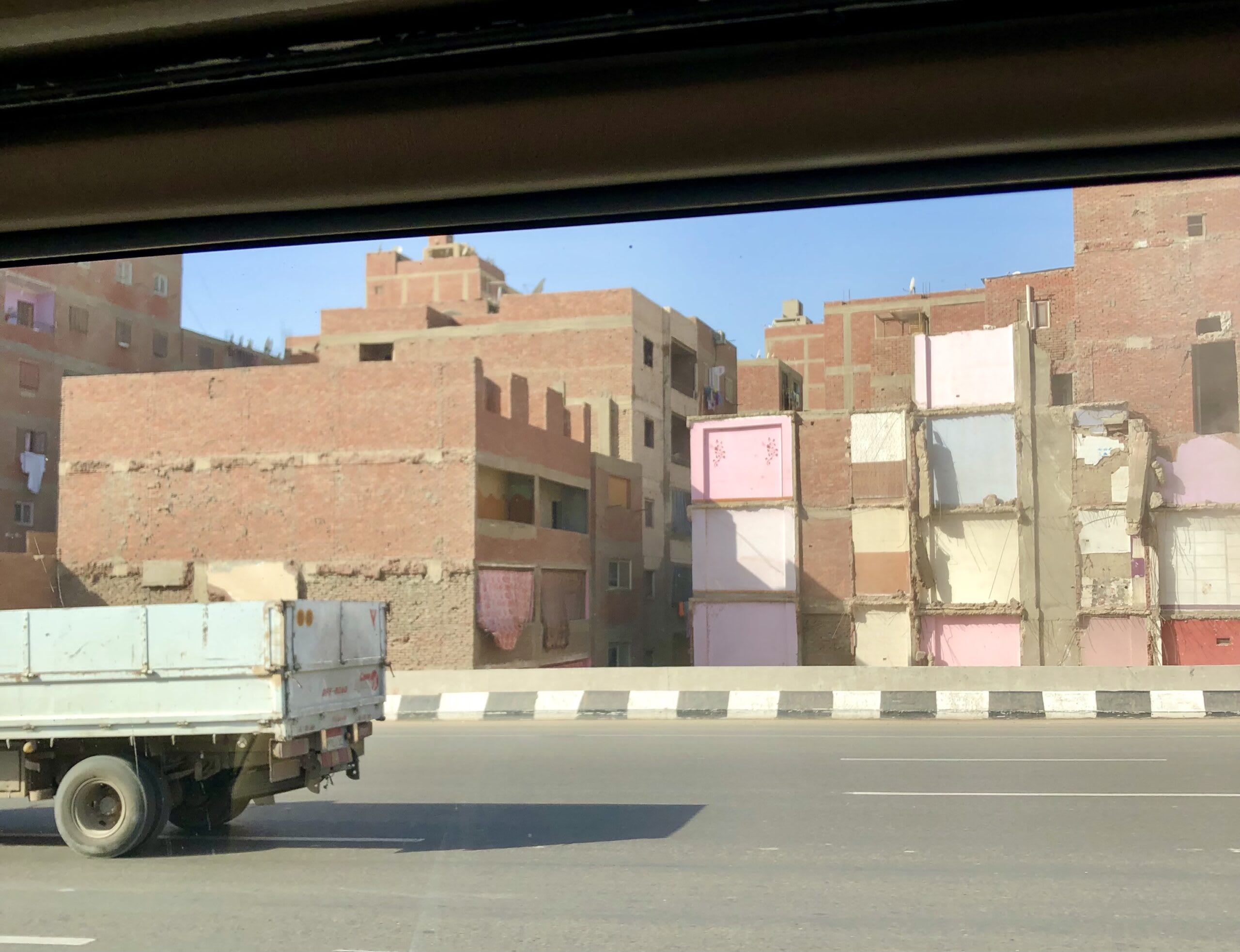 Buildings sheared off to widen the road