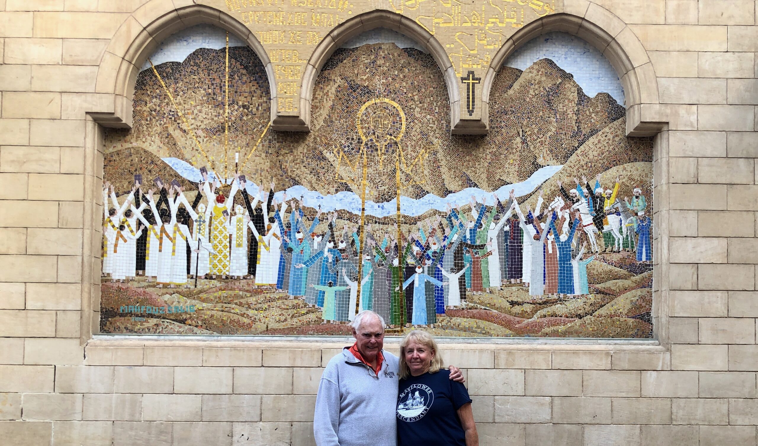 The two of us at the courtyard fresco
