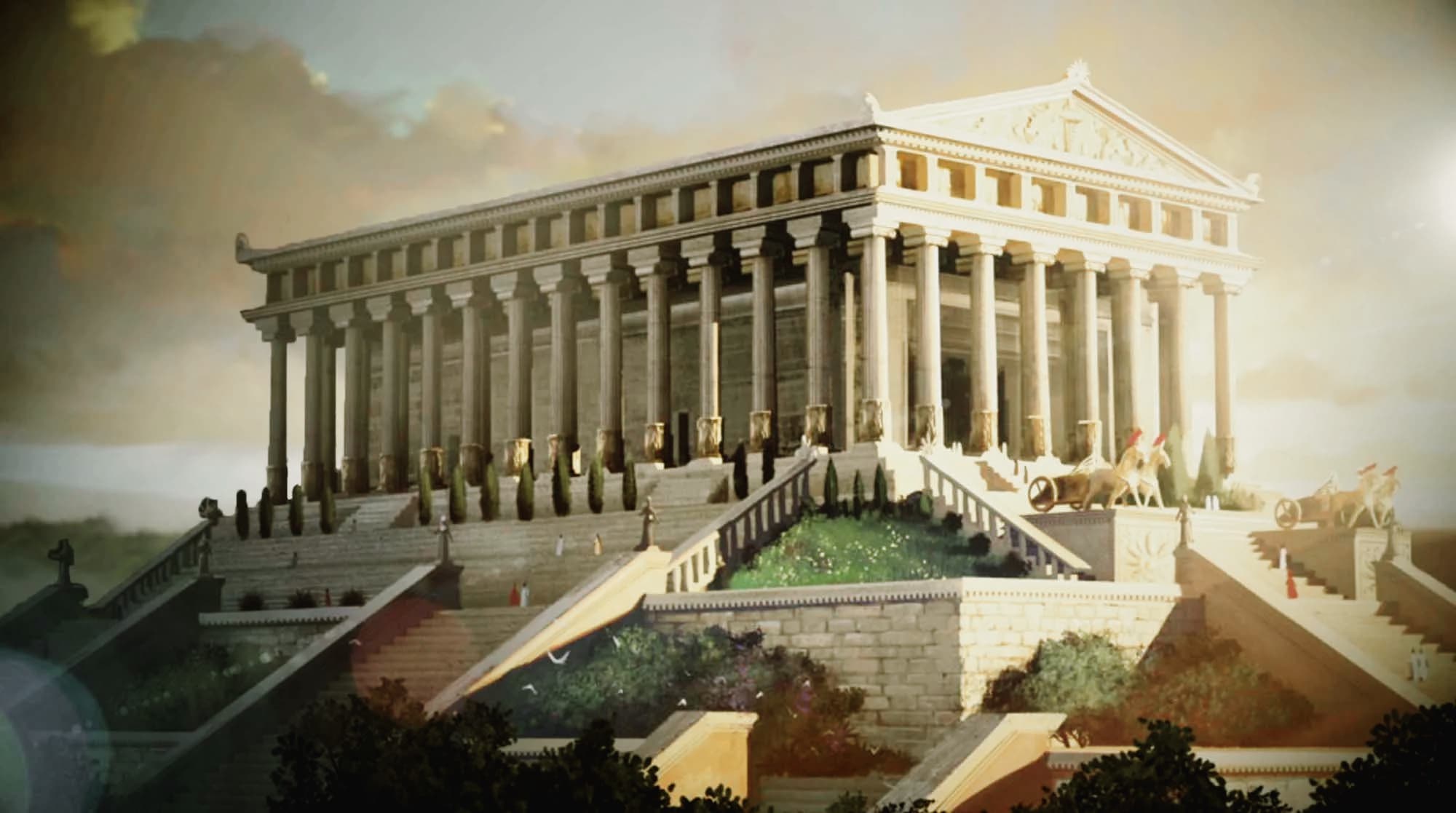 An artist's rendering of the temple in its glory
