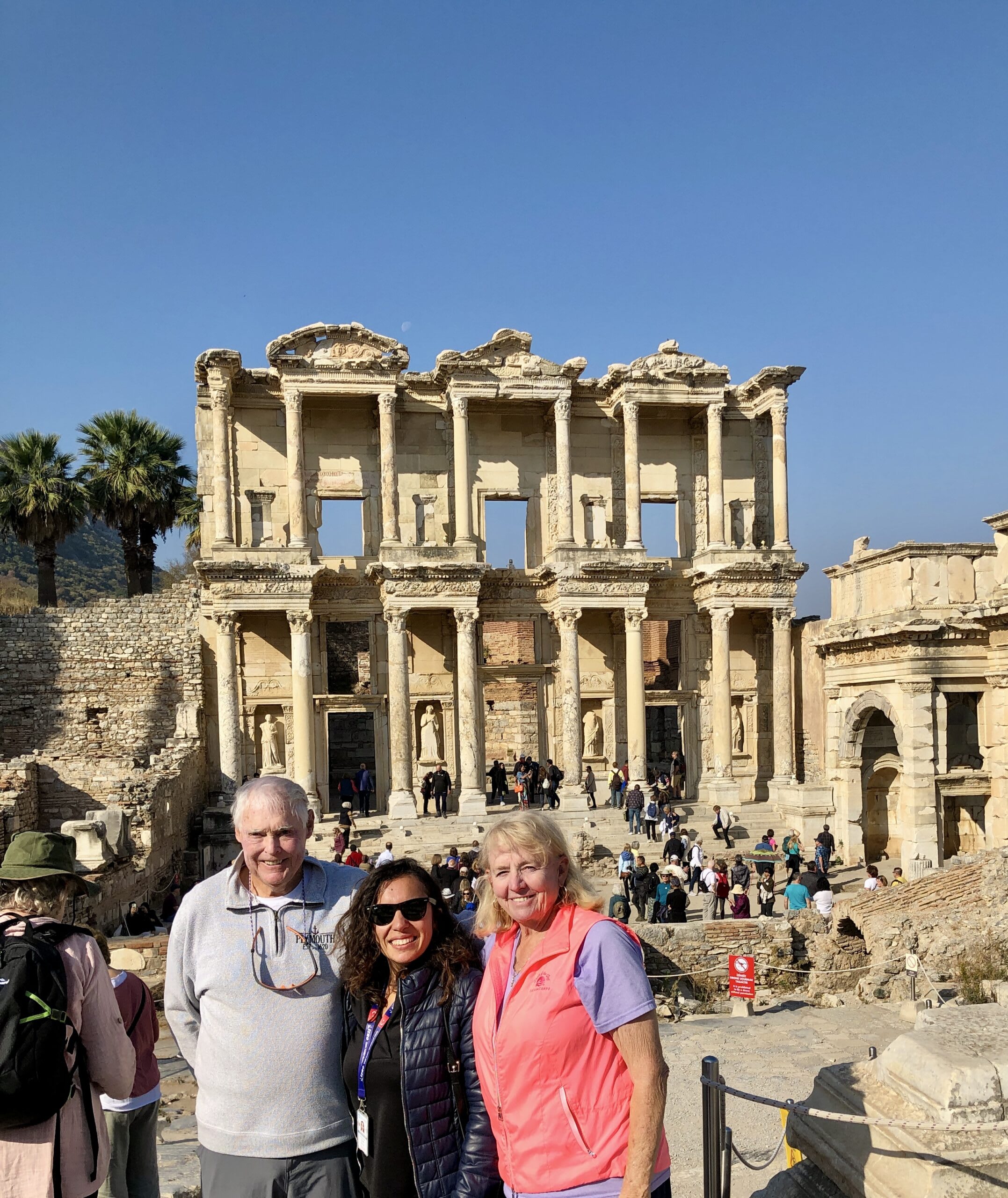 The two of us at the Library of Celsus