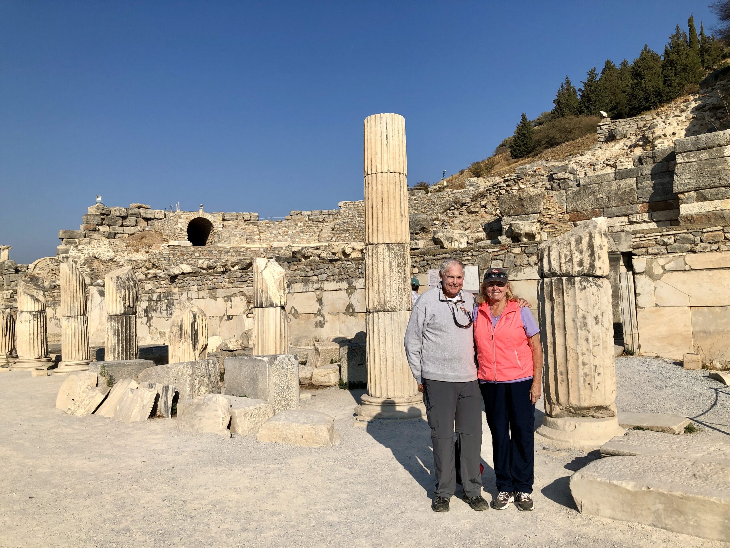 The two of us among the ruins