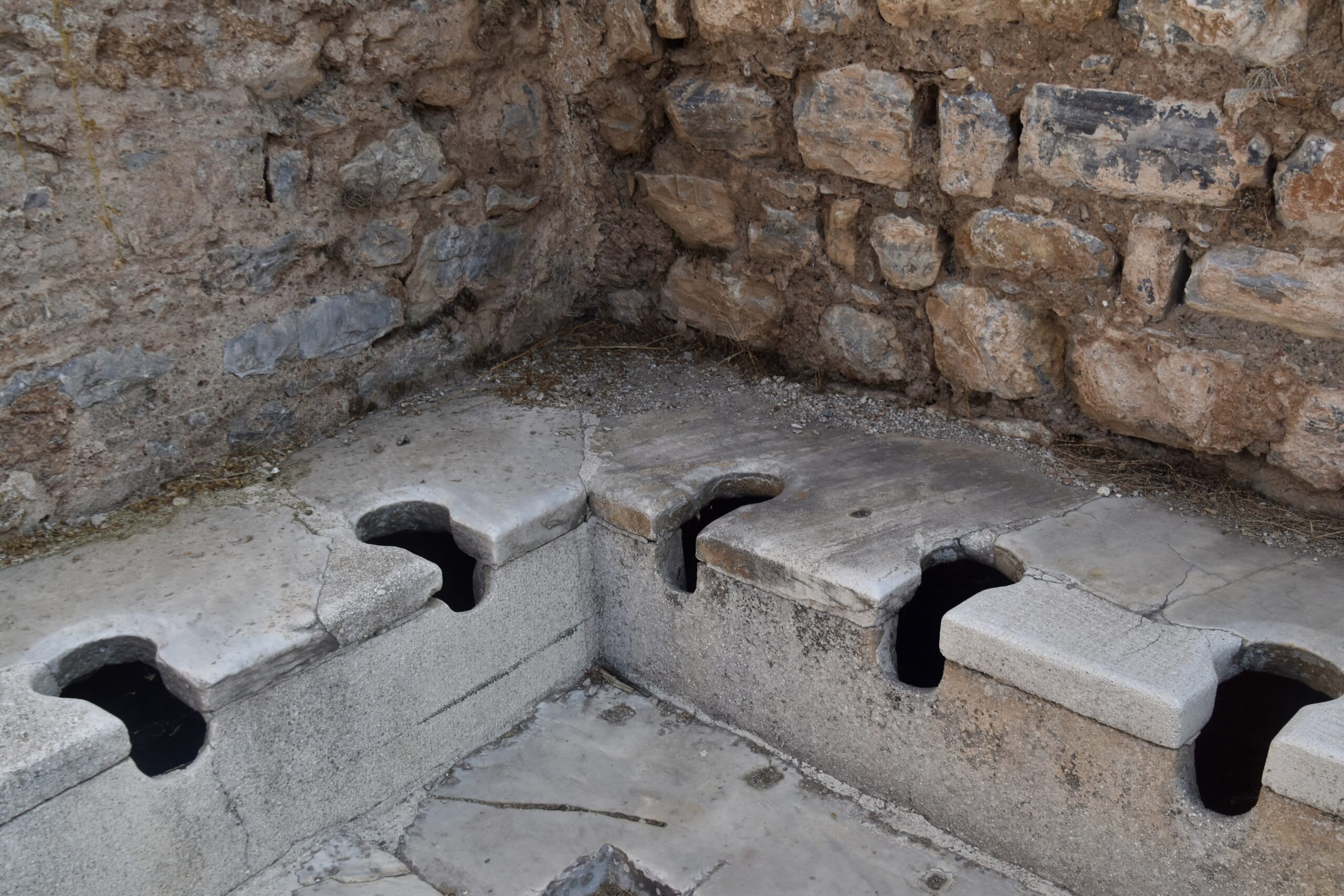 The public latrine, with its running sewer