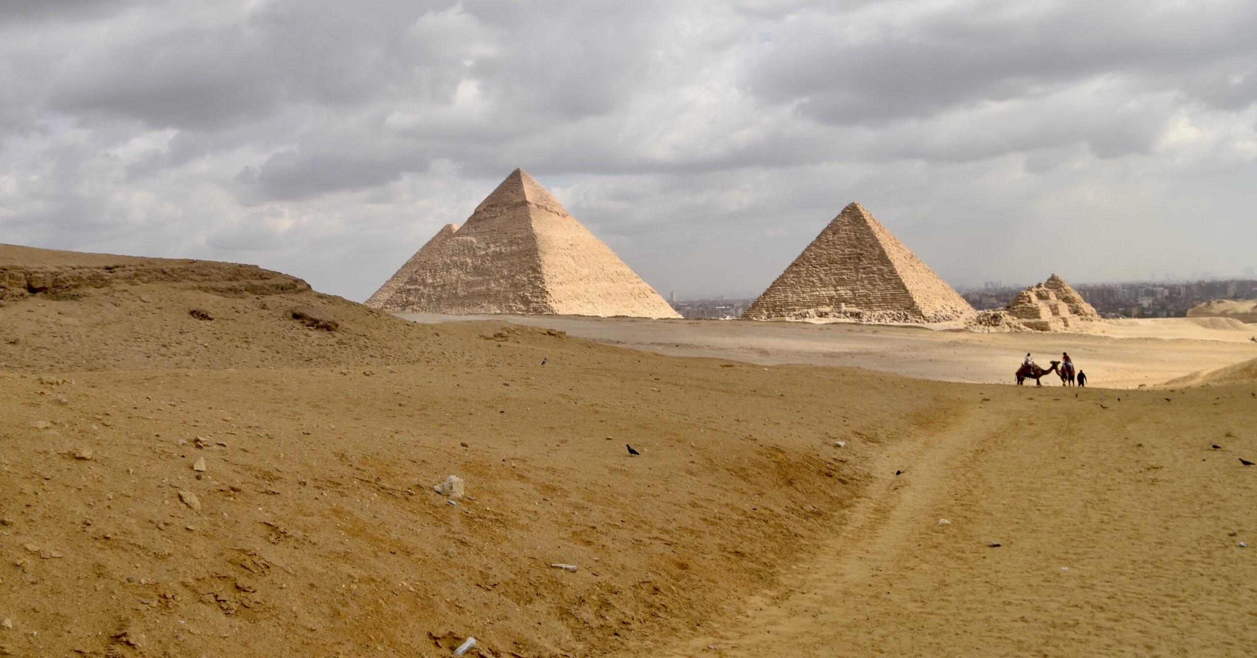 The three pyramids of Giza together