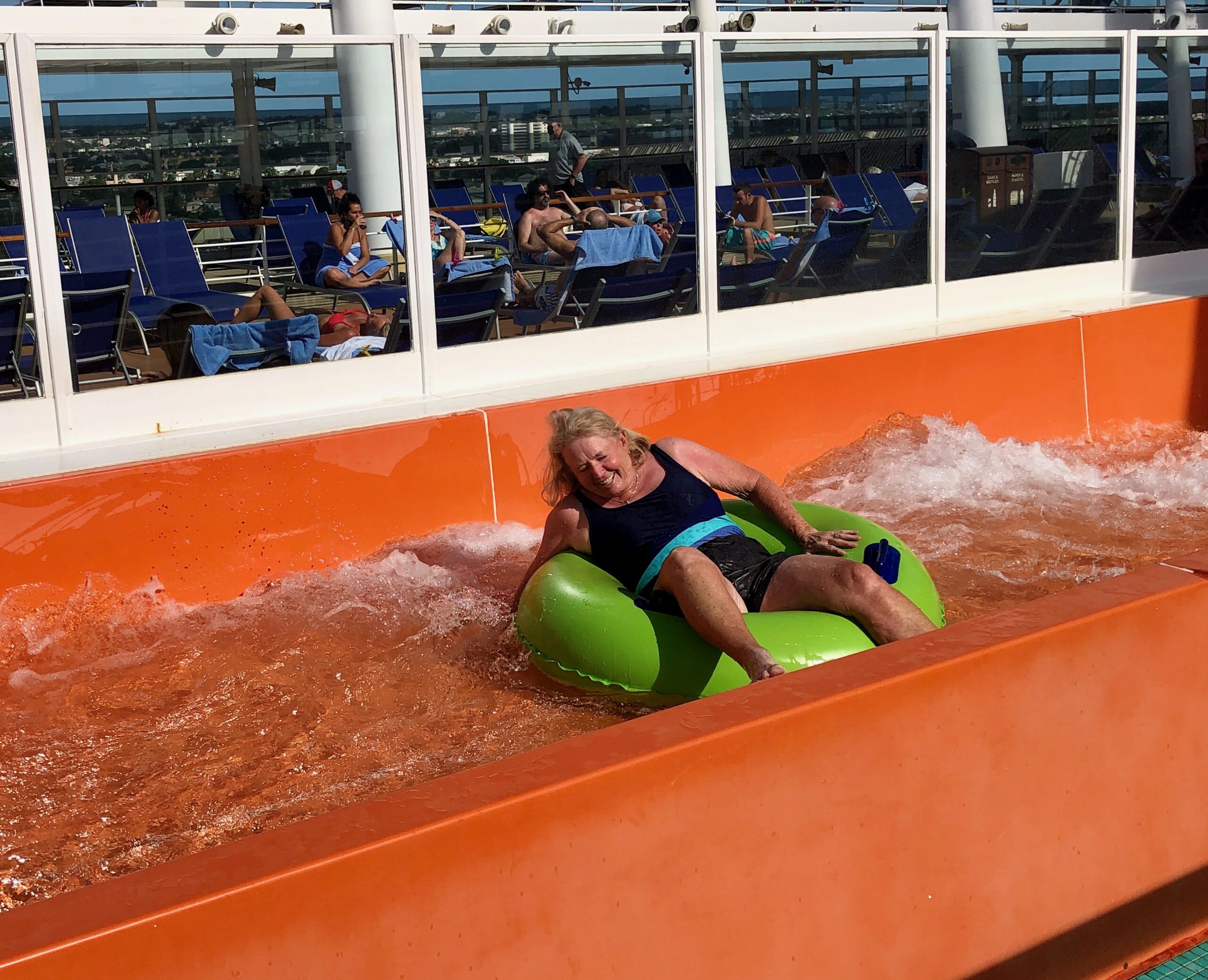 Janice at the bottom of the slide