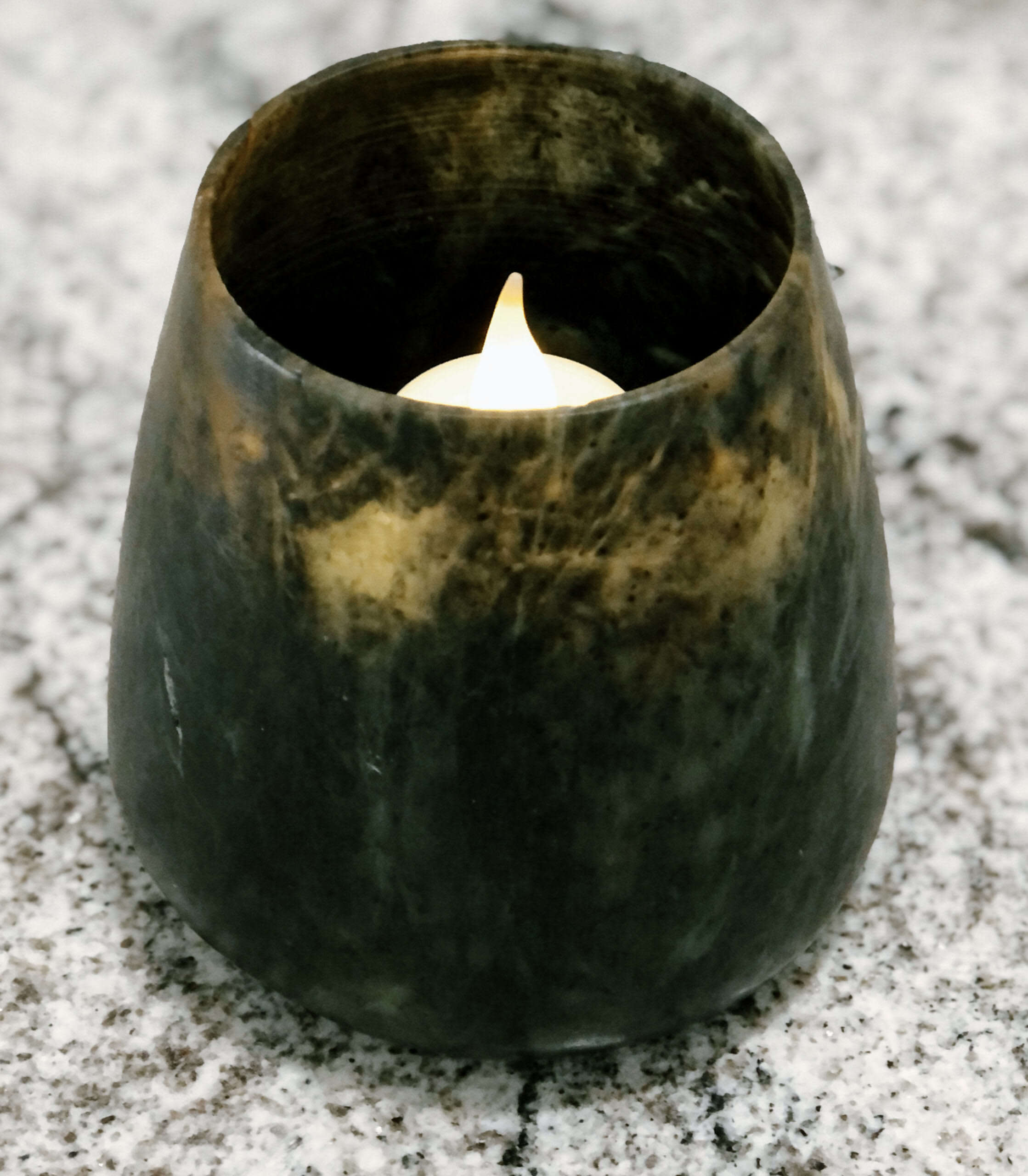 The alabaster candle holder Janice chose