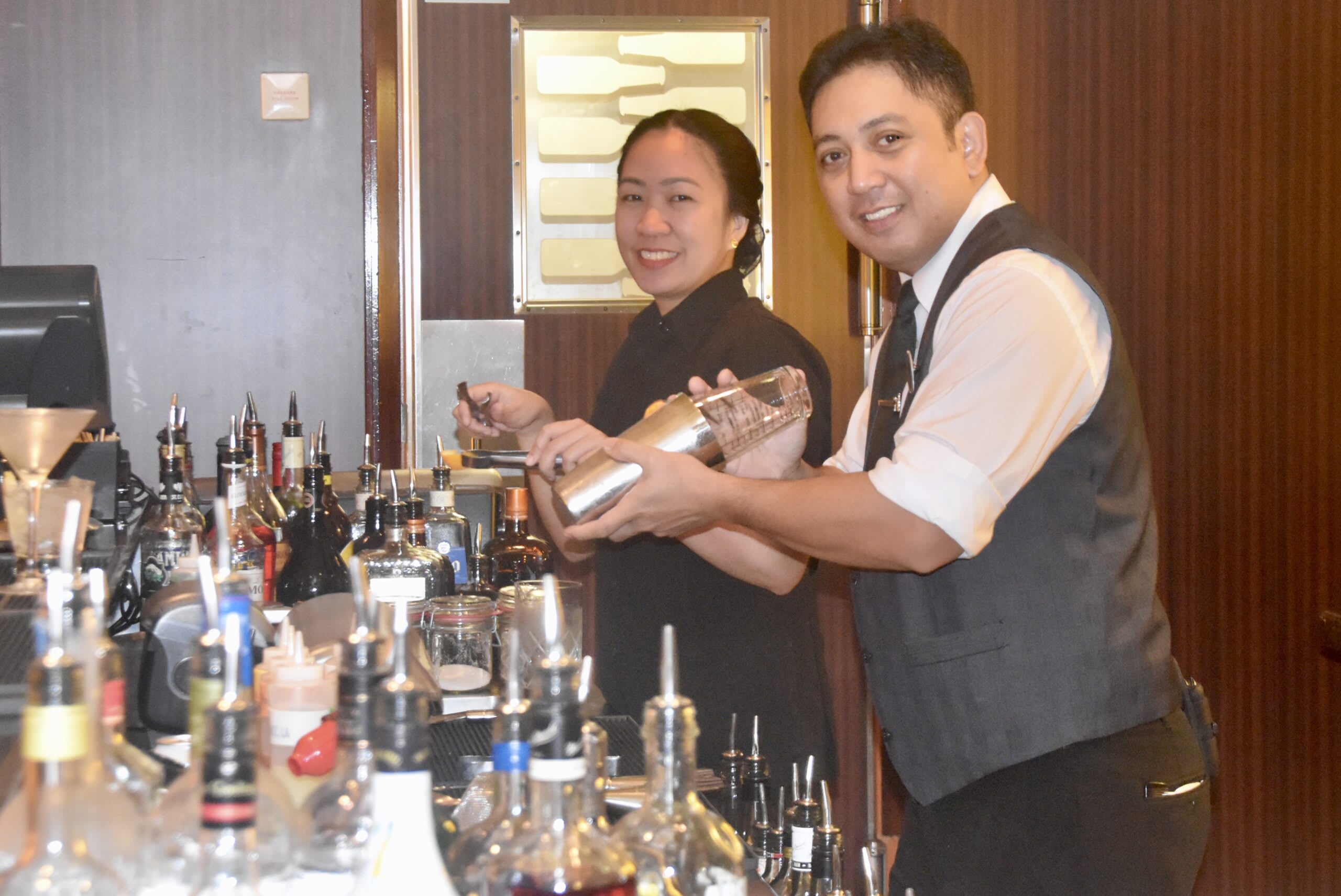 Our bartenders at the Martini Bar