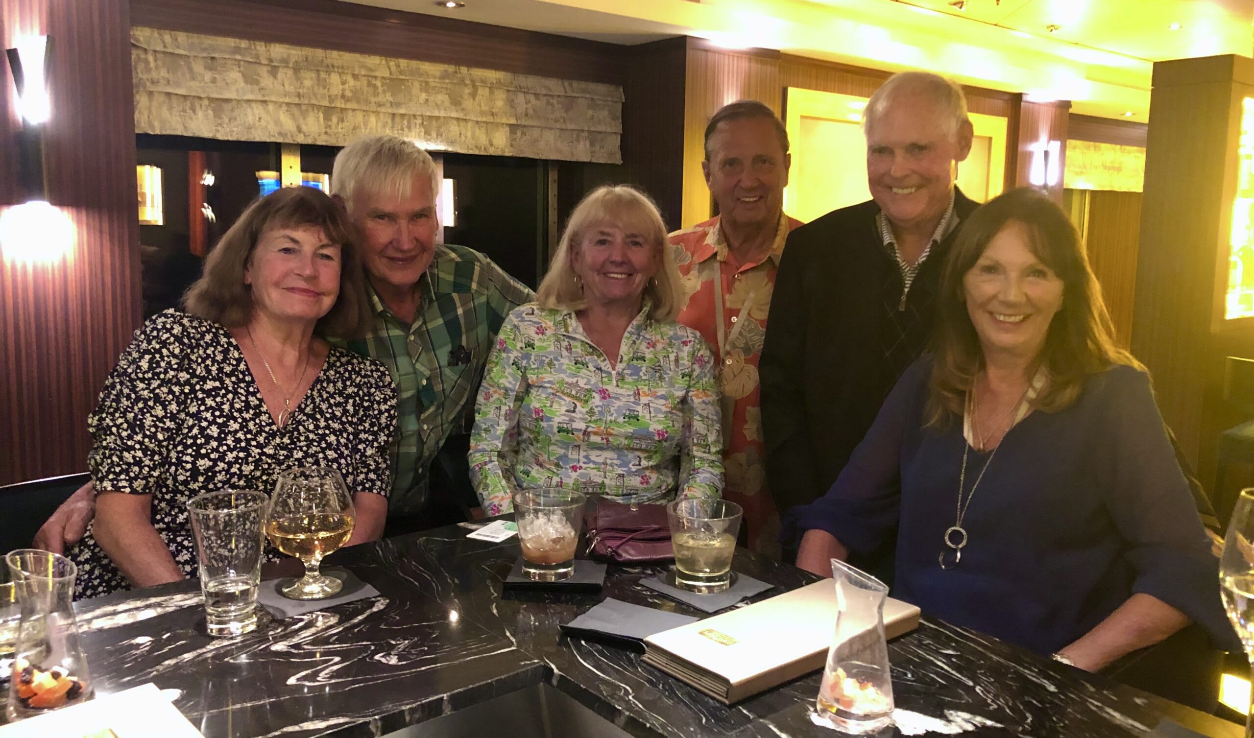 The six of us at the Martini Bar