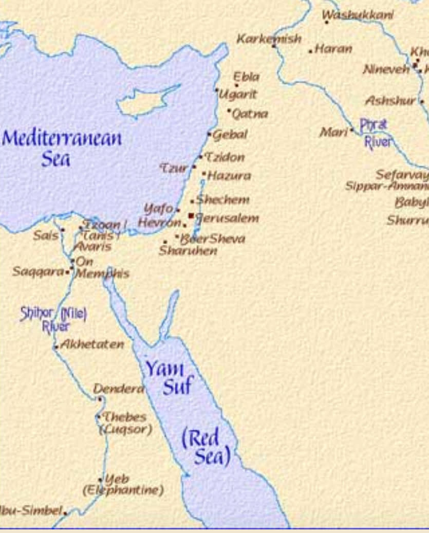 An old map of the Middle East