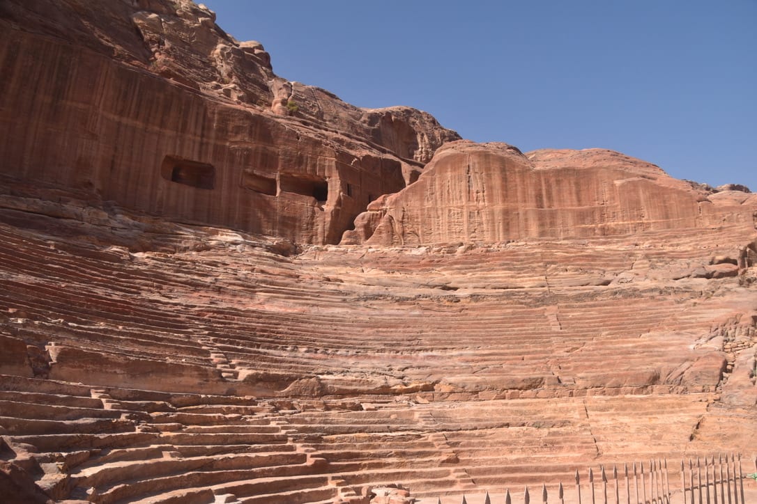 The theater, carved from the rock