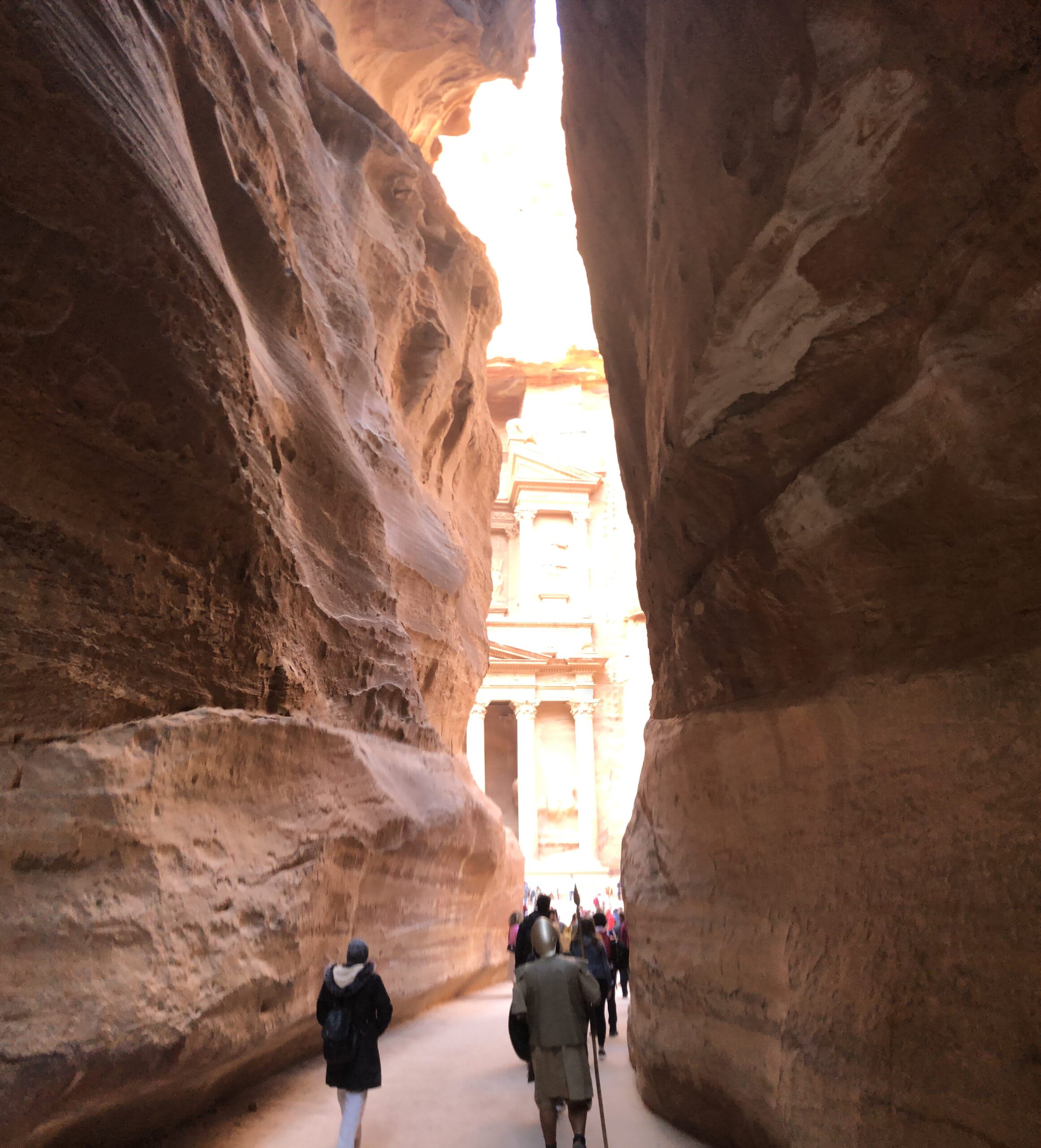 The first sliver of the Treasury from the Siq
