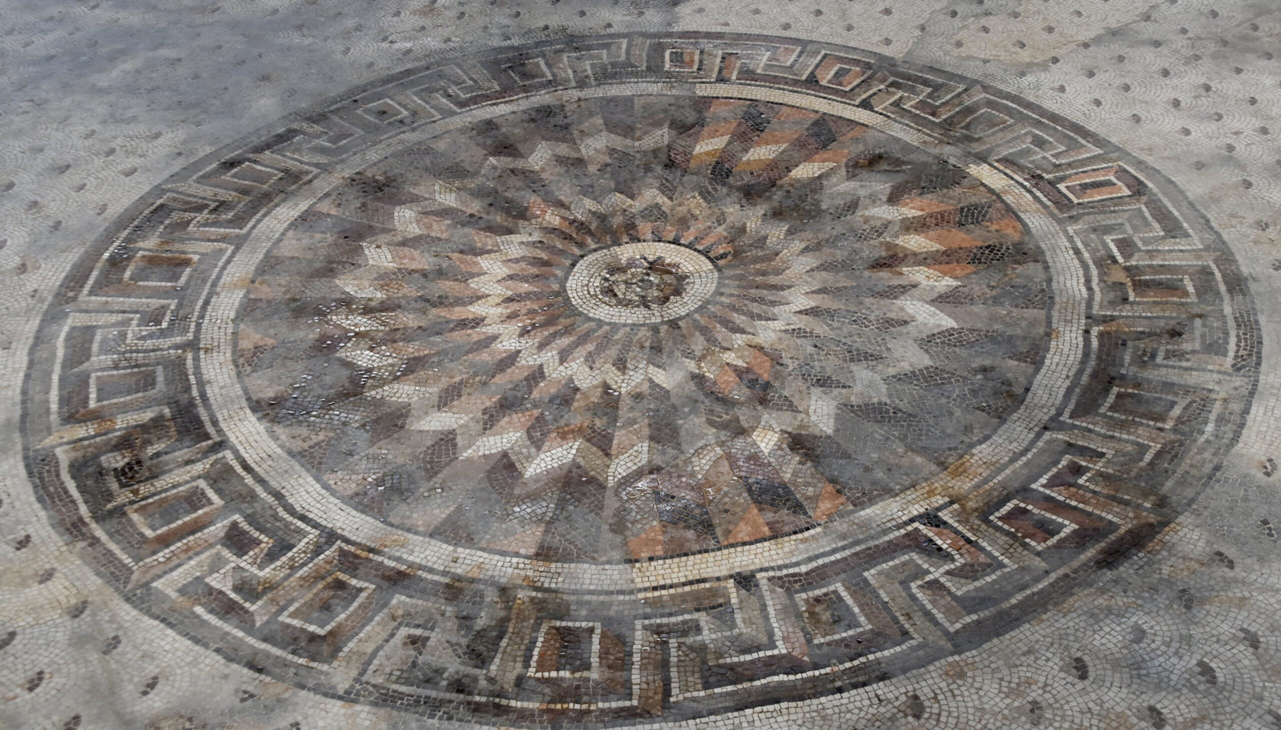 Byzantine mosaic floor at Shavei Tzion