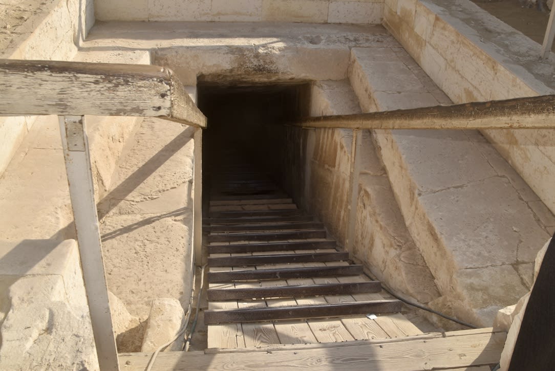 The ramp down into Teti's tomb