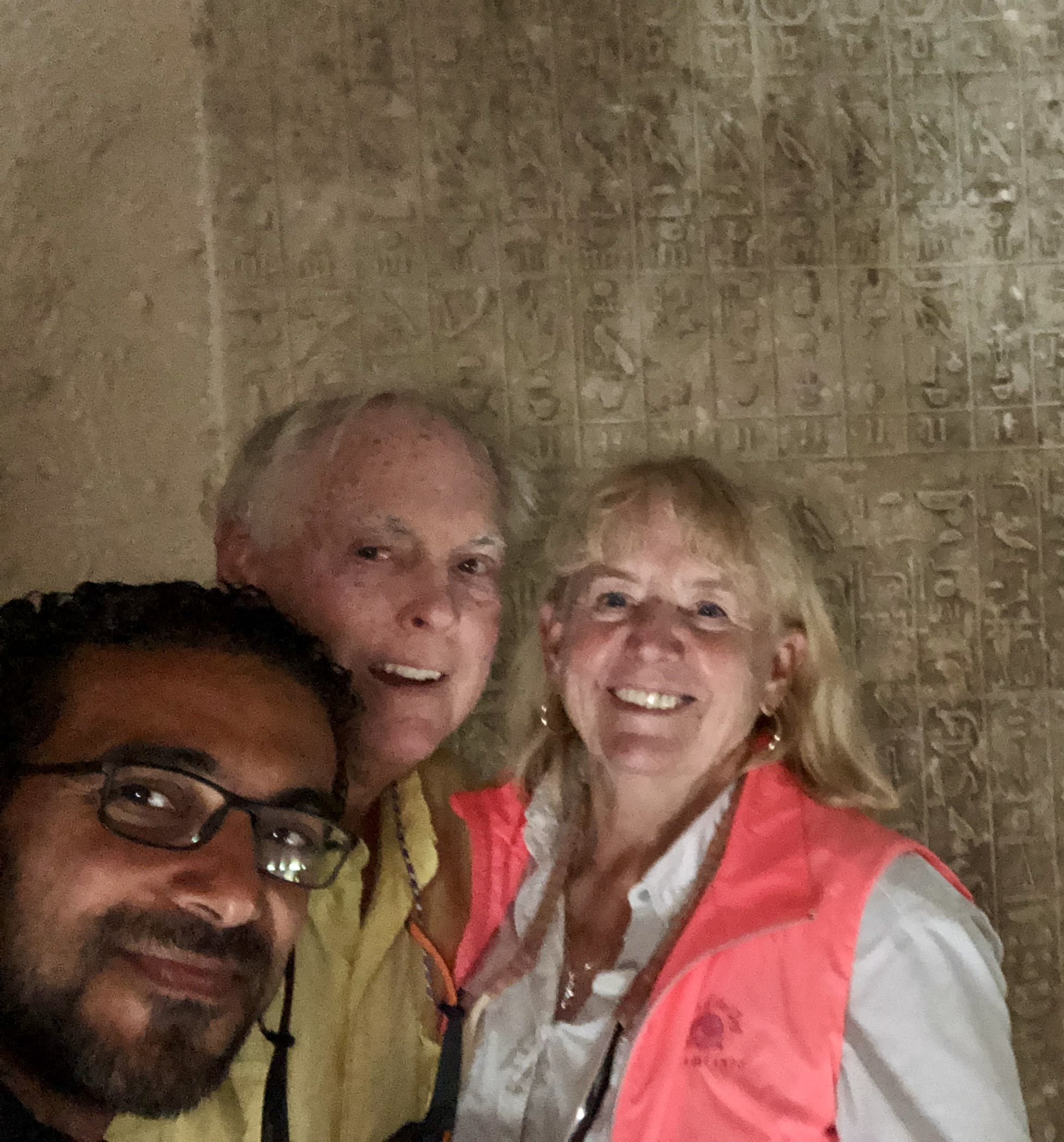 Sam, John, and Janice in Teti's tomb