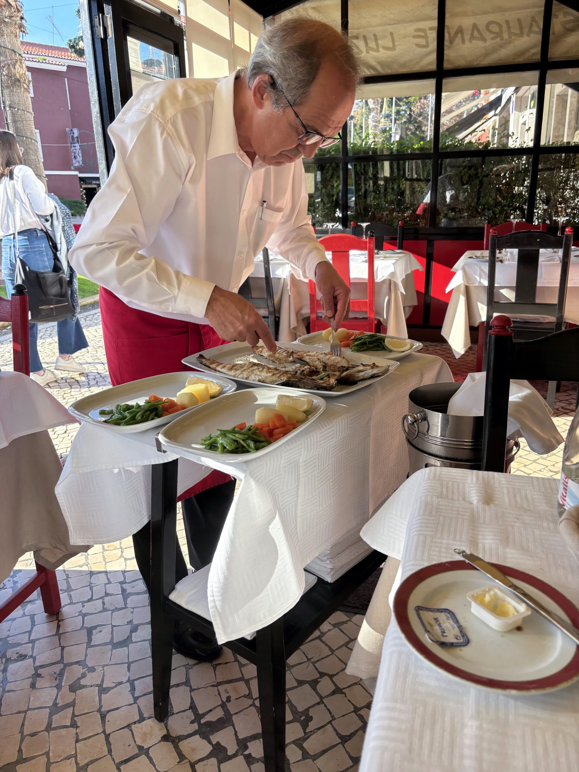 The whole seabass at Luzmar