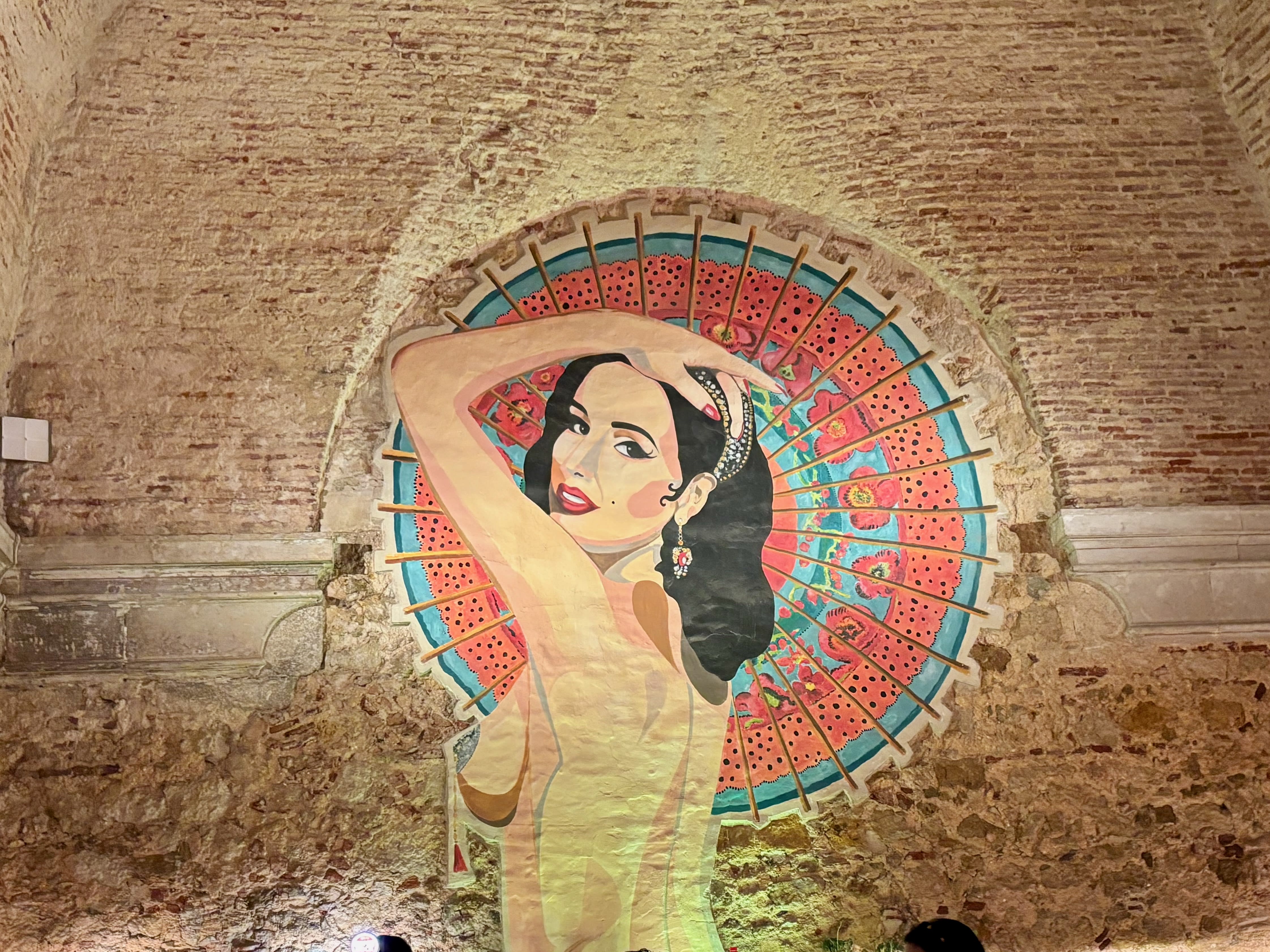 The mural above the bar at the Mini Bar