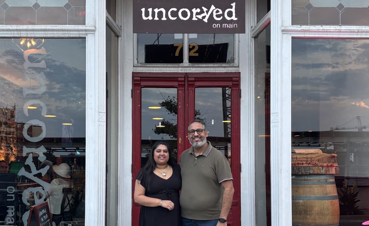 Jag and Sarina, the owners of Uncorked on Main