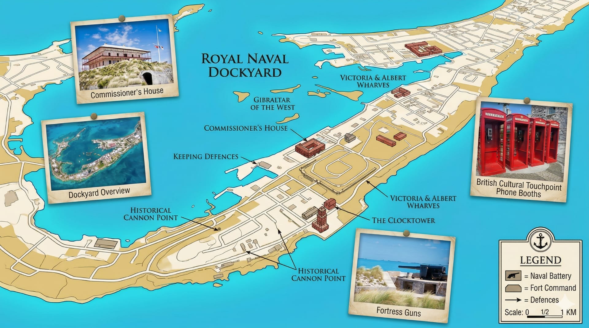 The Royal Naval Dockyard in the rain