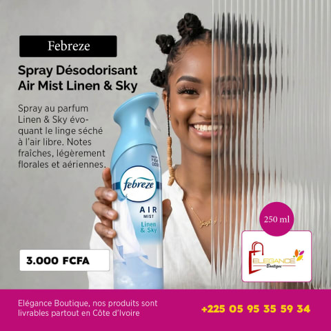 Febreze Désodorisant Air Mist Linen & Sky