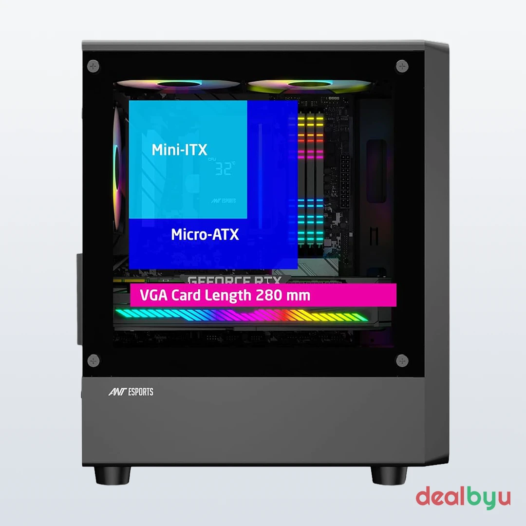 Ant Esports 400 Air mini — Micro Tower PC Cabinet (ATX)