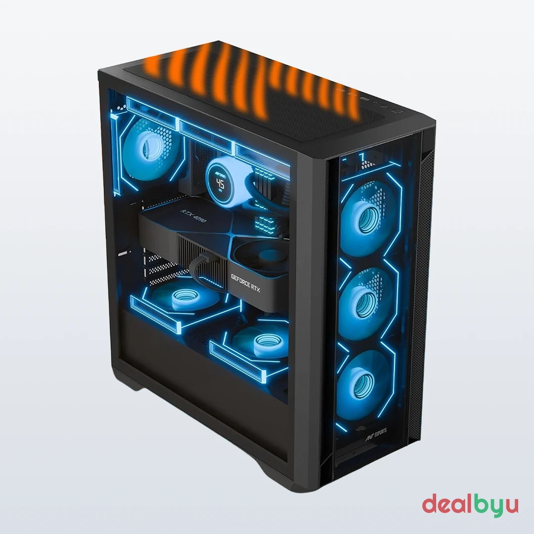 Ant Esports AQUA 360 4F — Mid Tower PC Cabinet (E-ATX)