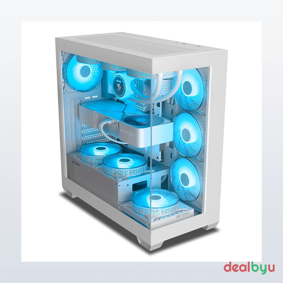 Ant Esports Crystal X7 — Mid Tower PC Cabinet (ATX)
