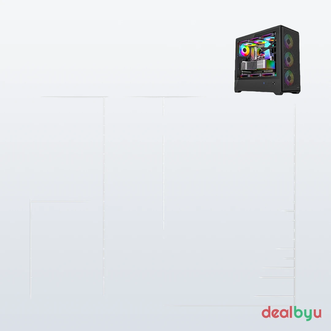 Ant Esports EVO 360 Lite — Mid Tower PC Cabinet (E-ATX)
