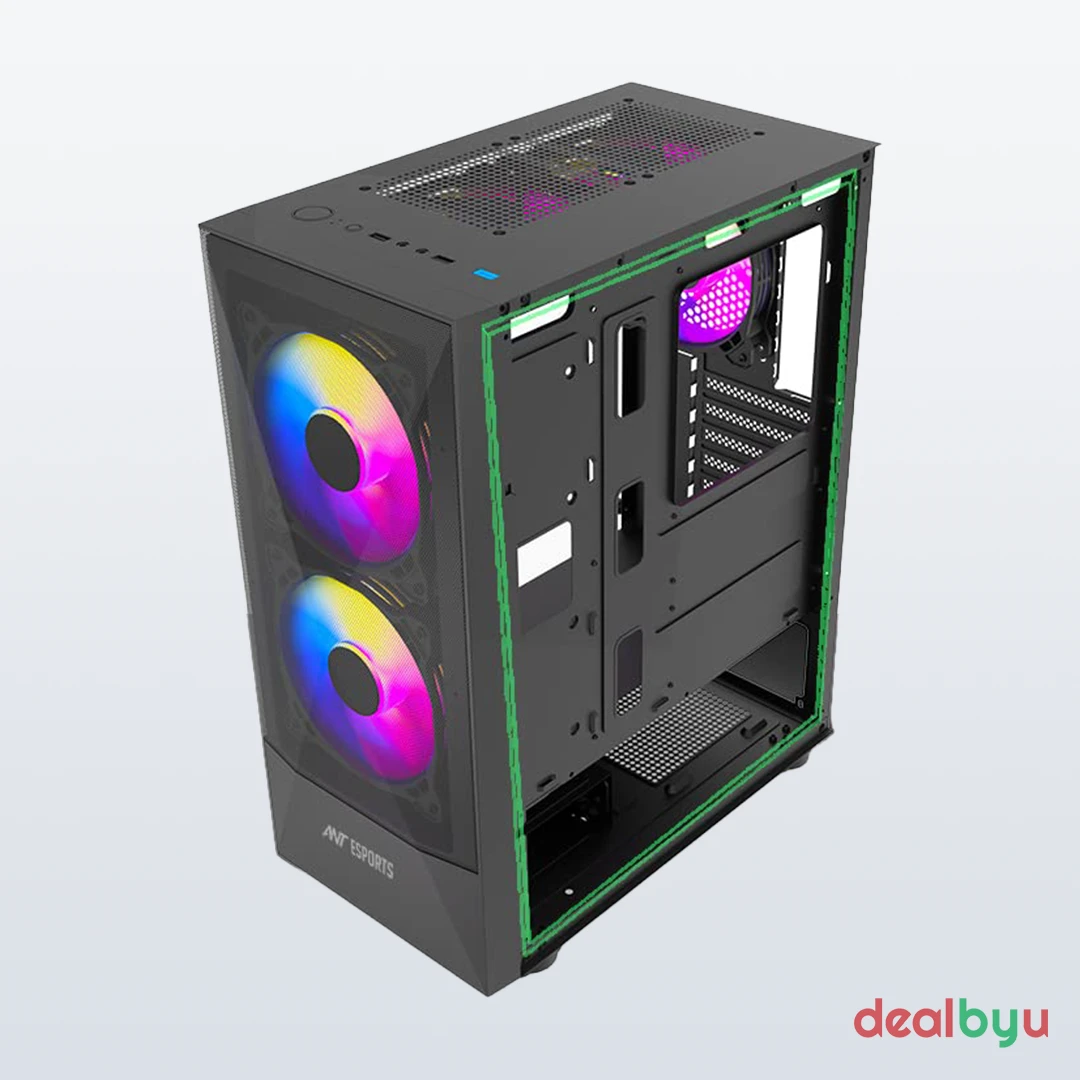 Ant Esports ICE-100 — Mid Tower PC Cabinet (ATX)