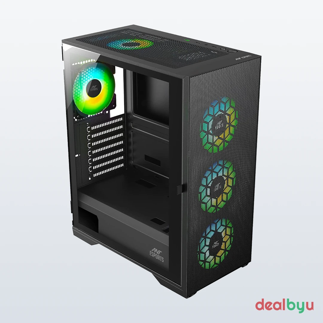 Ant Esports ICE-100TG — Mid Tower PC Cabinet (ATX)