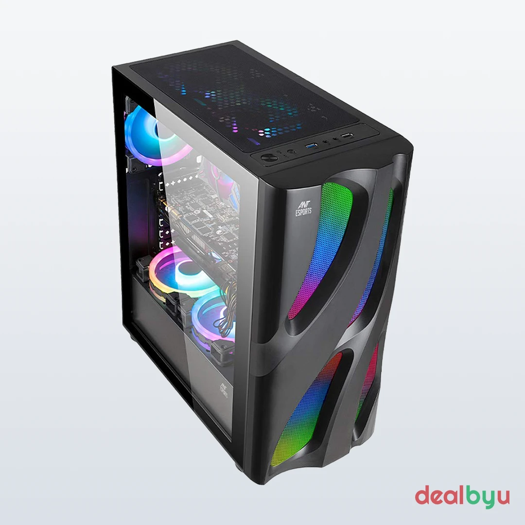 Ant Esports ICE-320TG RGB — Mid Tower PC Cabinet (ATX)