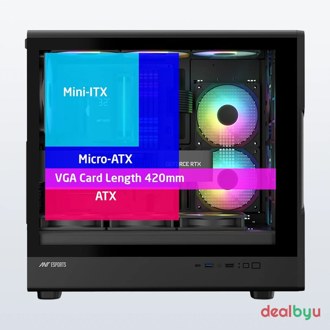 Ant Esports Titan FE ARGB — Mid Tower PC Cabinet (ATX)