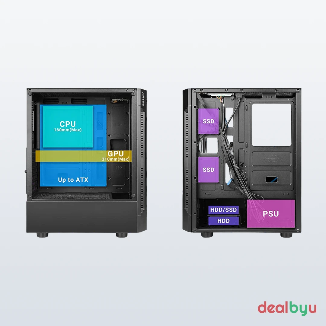 Antec NX260 ARGB — Mid Tower PC Cabinet (ATX)