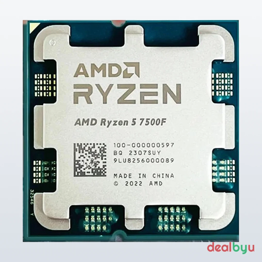 AMD Ryzen 5 7500F — 6-Core / 12-Thread Desktop Processor (AM5), No iGPU