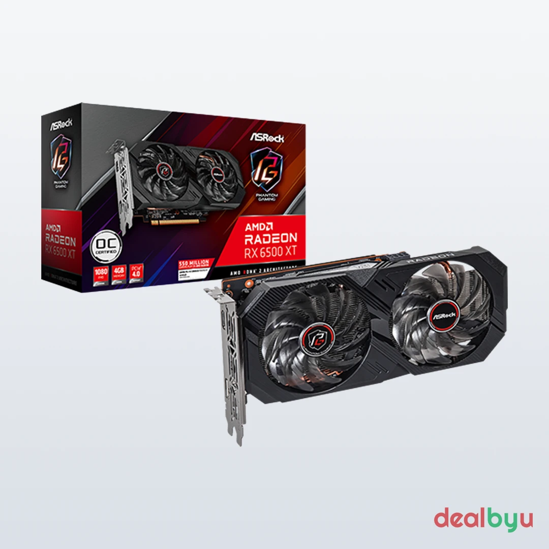 ASRock RX 6500 XT Phantom Gaming D 4GB OC Graphics Card