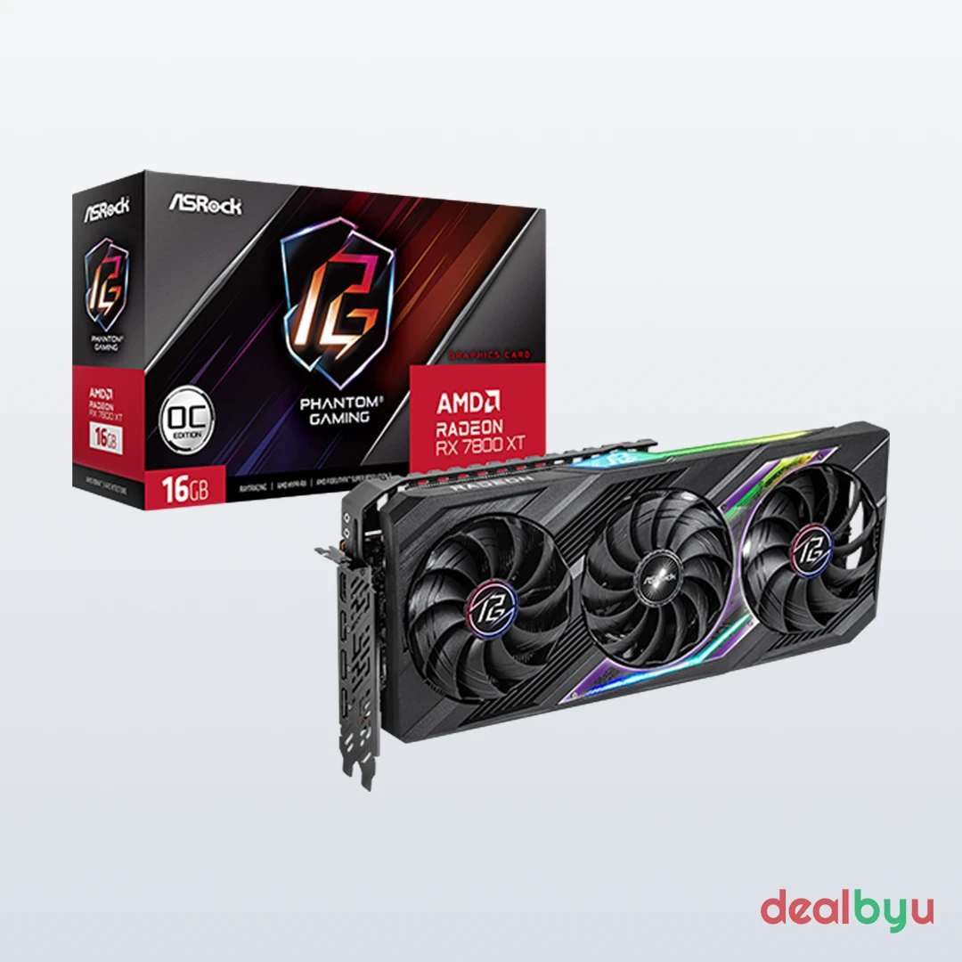 ASRock RX 7800 XT Phantom Gaming 16GB OC Graphics Card