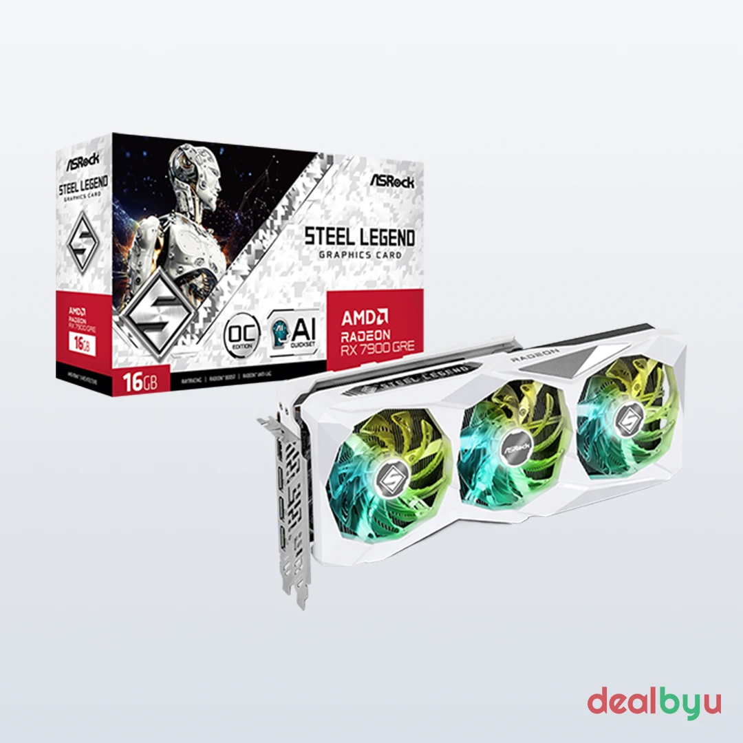 ASRock RX 7900 GRE Steel Legend 16GB OC Graphics Card