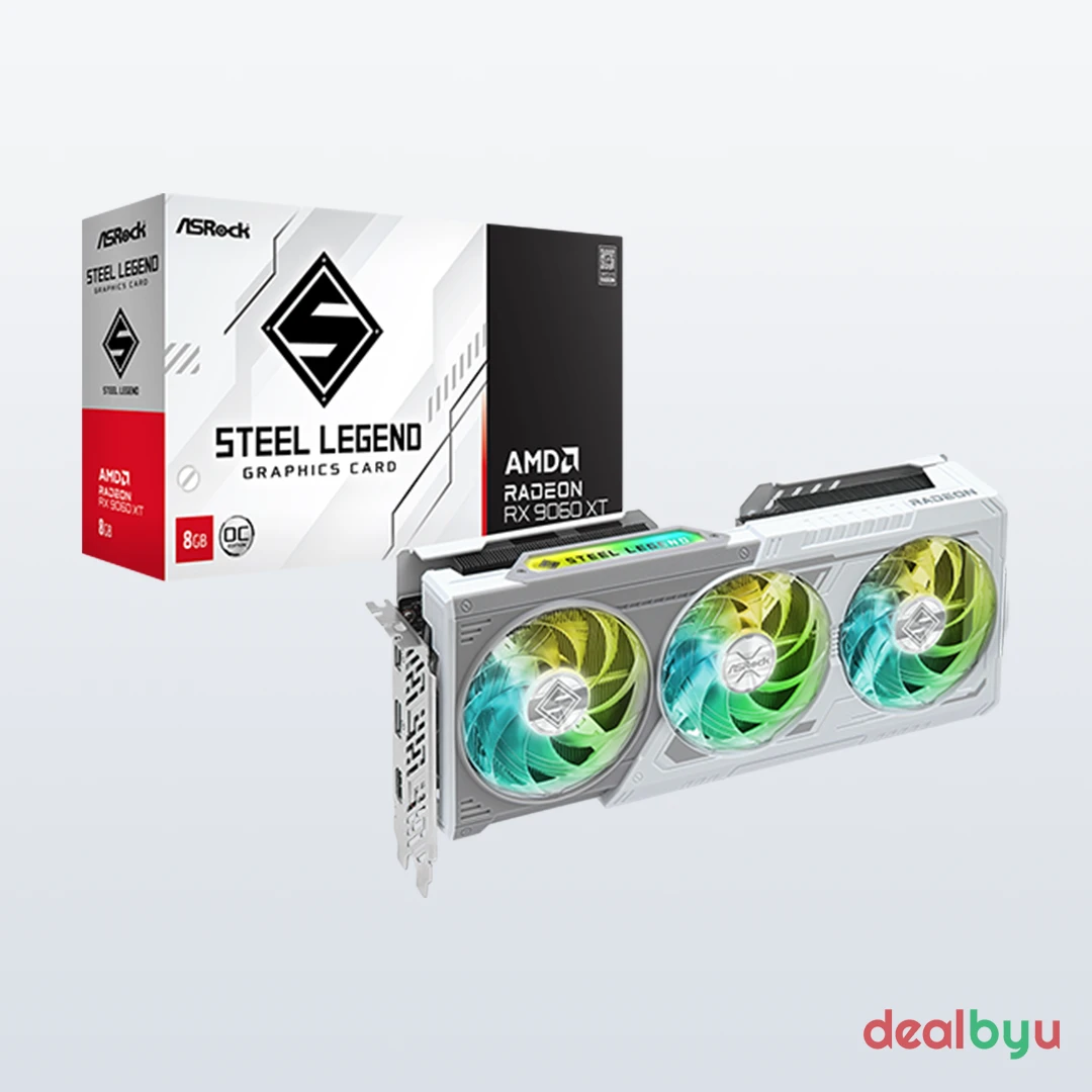ASRock RX 9060 XT Steel Legend 8GB OC Graphics Card